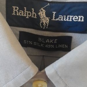 Ralph Lauren silk linen button down shirt.